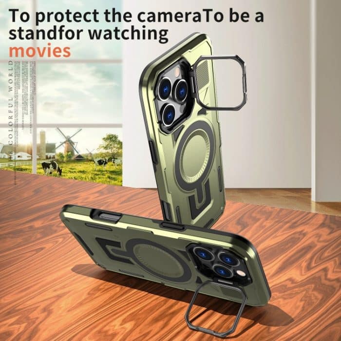 Shield Hollow Frame Halter MagSafe Telefonhülle, For iPhone 14, For iPhone 14 Pro, For iPhone 13 Pro Max – Bild 3