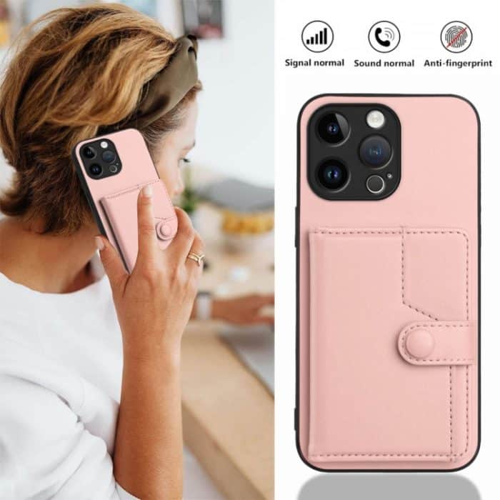 RFID-Schutzhülle mit Knopfkartenfach, For iPhone 15 Pro Max, For iPhone 15 Pro, For iPhone 15 Plus, For iPhone 15 – Bild 7