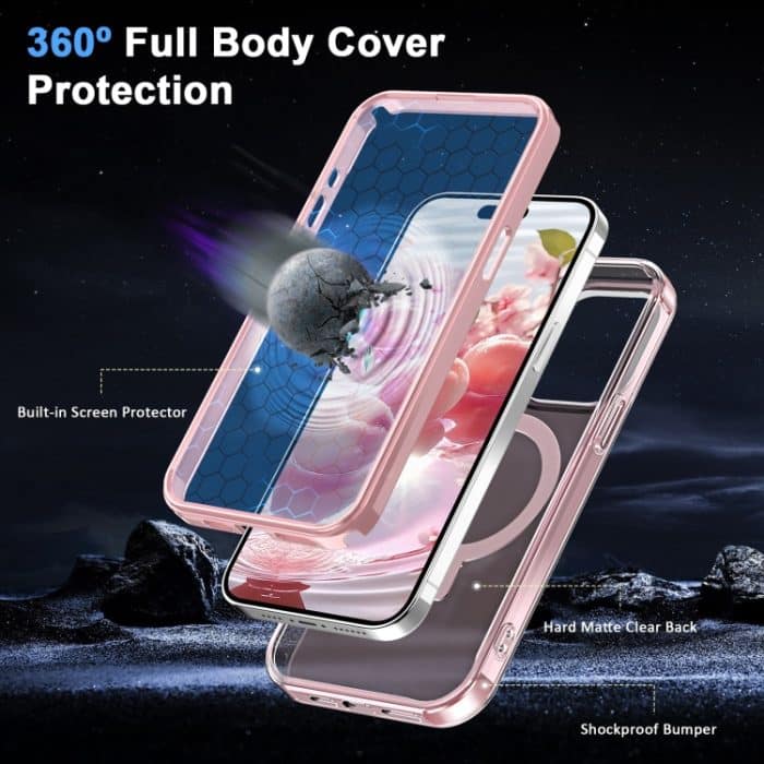 Frosted Skin Feel MagSafe Holder 360 Ganzkörper-Telefonhülle, For iPhone 13 Pro Max, For iPhone 13 Pro, For iPhone 13 – Bild 4