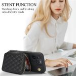 AwQuer Crossbody Reißverschluss Geldbörse Rautenförmige Lederrückseite Handyhülle, For iPhone 16 Pro Max, For iPhone 16 Pro, For iPhone 16 Plus – Bild 8