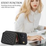 AwQuer Crossbody Reißverschluss Geldbörse Rautenförmige Lederrückseite Handyhülle, For iPhone 16, For iPhone 15 Pro Max, For iPhone 15 Pro – Bild 8