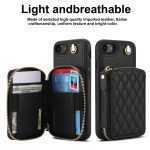 AwQuer Crossbody Reißverschluss Geldbörse Rautenförmige Lederrückseite Handyhülle, For iPhone 7 / 8 / SE 2022, For iPhone 13 Pro Max, For iPhone 13 Pro – Bild 2