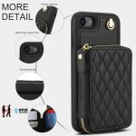 AwQuer Crossbody Reißverschluss Geldbörse Rautenförmige Lederrückseite Handyhülle, For iPhone 7 / 8 / SE 2022, For iPhone 13 Pro Max, For iPhone 13 Pro – Bild 7