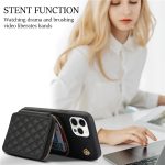 AwQuer Crossbody Reißverschluss Geldbörse Rautenförmige Lederrückseite Handyhülle, For iPhone 12 / 12 Pro, For iPhone 12 Pro Max, For iPhone 11 Pro Max – Bild 8