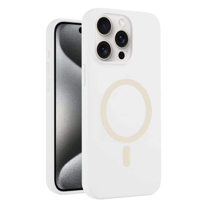 EDA007327105A.jpg MagSafe-Telefonhülle aus flüssigem Silikon in Reinfarbe, For iPhone 15 Pro Max, For iPhone 15 Pro – Bild 1