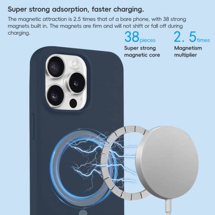 MagSafe-Telefonhülle aus flüssigem Silikon in Reinfarbe, For iPhone 13, For iPhone 12 – Bild 6