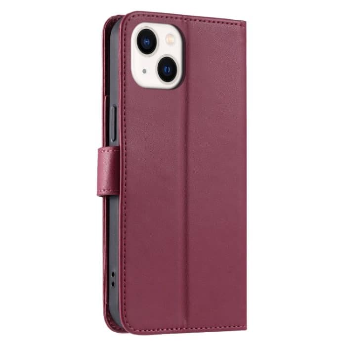 Handyhülle aus Leder mit rhombischer Ringschnalle, For iPhone 15, For iPhone 14 Plus, For iPhone 14 / 13, For iPhone 14 Pro – Bild 3