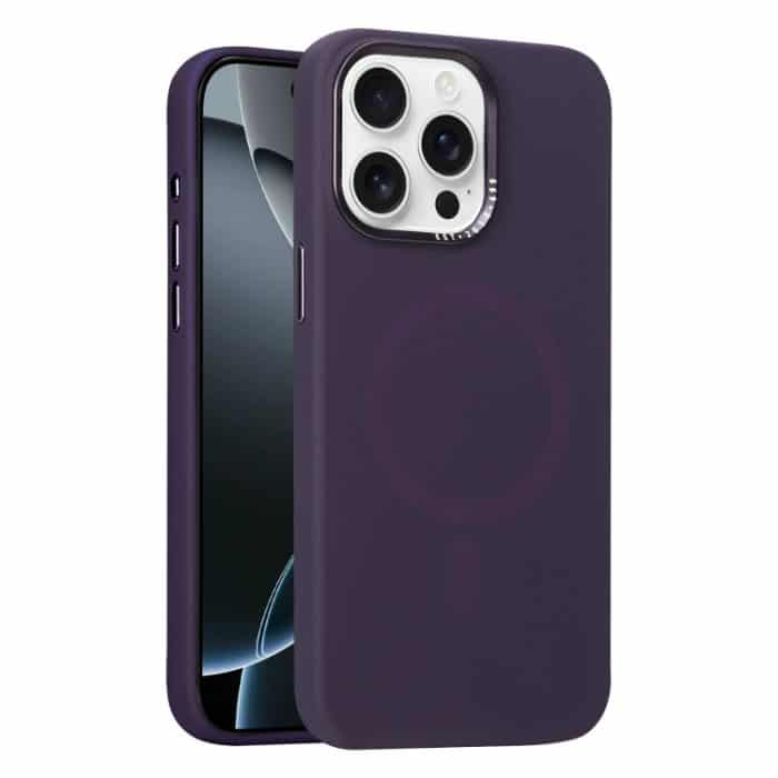 Metalllinsenrahmen Flüssigsilikon MagSafe Telefonhülle, For iPhone 16 Pro – Bild 1