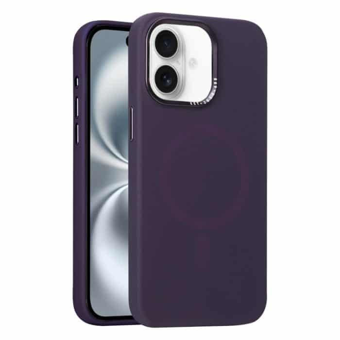 Metalllinsenrahmen Flüssigsilikon MagSafe Telefonhülle, For iPhone 16 – Bild 1