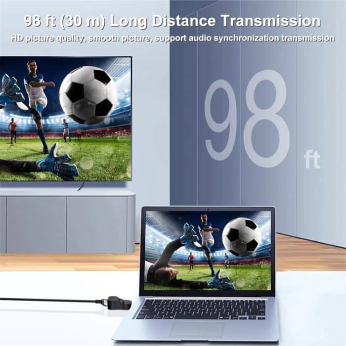 30 m HDTV auf RJ45 Netzwerkkabelverlängerung aus ABS-Material – Bild 7