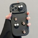 Briketts Schiebe Camshield 3D Kaffee TPU Handyhülle, For iPhone 16 Pro Max, For iPhone 16 Pro, For iPhone 16 Plus, For iPhone 16, For iPhone 15 Pro Max, For iPhone 15 Pro, For iPhone 15 Plus, For iPhone 15