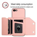 Skin Feel Handyhülle mit vier Kartenfächern und Handschlaufe, For iPhone 7 / 8 / SE 2020 2022, For iPhone 13 Pro Max, For iPhone 13 Pro, For iPhone 13 – Bild 5