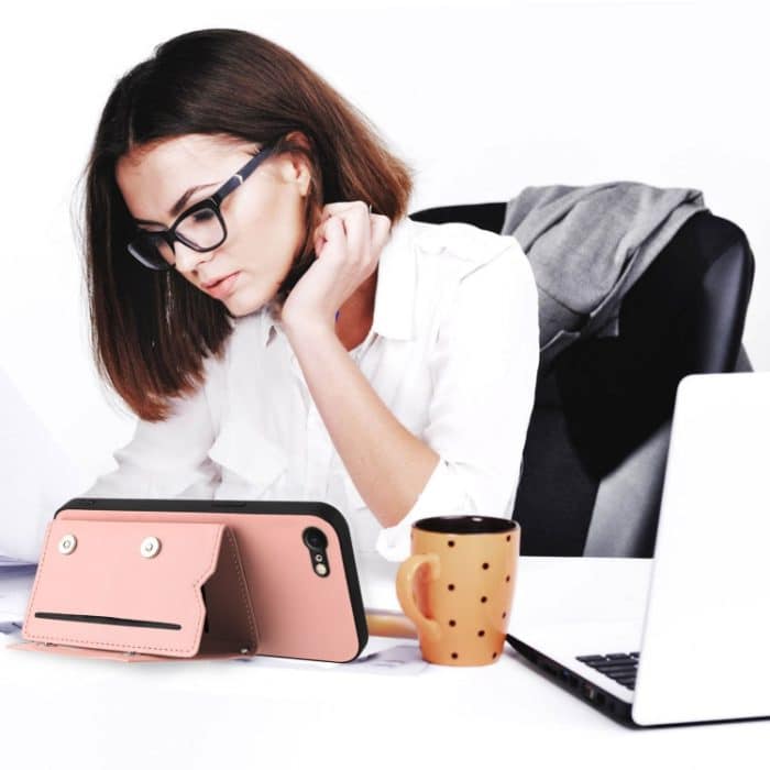 Skin Feel Handyhülle mit vier Kartenfächern und Handschlaufe, For iPhone 7 / 8 / SE 2020 2022, For iPhone 13 Pro Max, For iPhone 13 Pro, For iPhone 13 – Bild 7