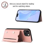 Skin Feel Handyhülle mit vier Kartenfächern und Handschlaufe, For iPhone 13 mini, For iPhone 12, For iPhone 12 Pro Max, For iPhone 12 Pro – Bild 4