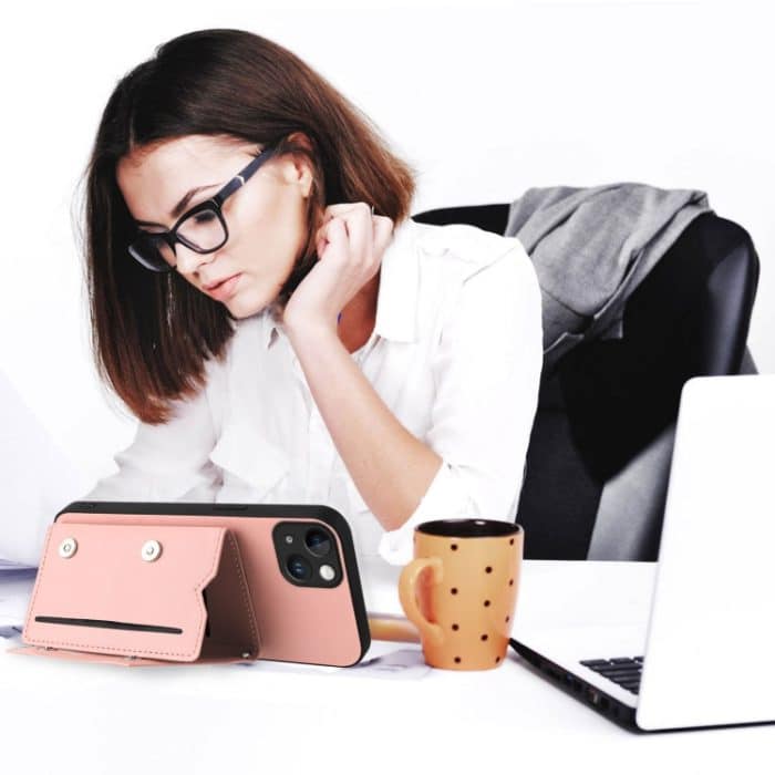 Skin Feel Handyhülle mit vier Kartenfächern und Handschlaufe, For iPhone 14 Plus, For iPhone 14, For iPhone 14 Pro, For iPhone 14 Pro Max – Bild 7