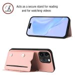 Skin Feel Handyhülle mit vier Kartenfächern und Handschlaufe, For iPhone 15 Pro Max, For iPhone 15 Pro, For iPhone 15 Plus, For iPhone 15 – Bild 4