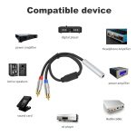 6,35 mm 1/4 TRS Stereo Buchse auf Dual Cinch Stecker Y-Typ Audiokabel, 6.35mm F to 2 RCA – Bild 6