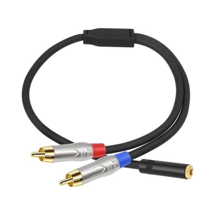 3,5 mm 1/8 TRS Stereo Buchse auf Dual Cinch Stecker Y-Typ Audiokabel, 3.5mm F to 2 RCA – Bild 2