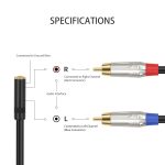 3,5 mm 1/8 TRS Stereo Buchse auf Dual Cinch Stecker Y-Typ Audiokabel, 3.5mm F to 2 RCA – Bild 6