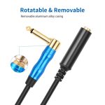 6,35 mm 1/4 TRS-Mono-Kniestückstecker auf Buchse für E-Gitarren-Audiokabel, 0.3m, 1m, 1.8m – Bild 4