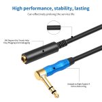 6,35 mm 1/4 TRS-Stereo-Kniestückstecker auf Buchse für E-Gitarren-Audiokabel, 0.3m, 1m, 1.8m – Bild 4