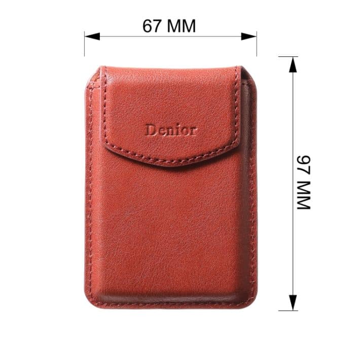 Denior V14 MagSafe magnetische Telefon-Kartenhülle aus echtem Leder – Bild 4