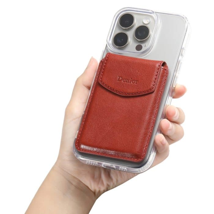 Denior V14 MagSafe magnetische Telefon-Kartenhülle aus echtem Leder – Bild 8