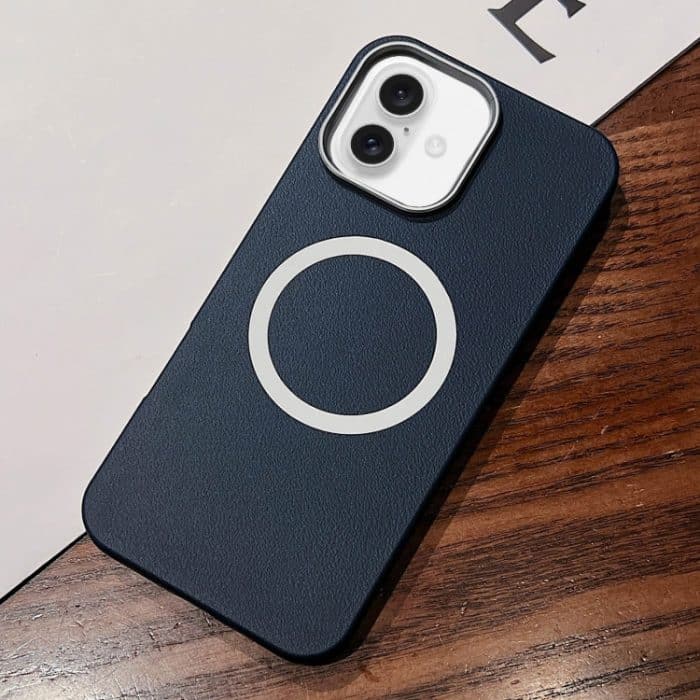 EDA007359320D.jpg MagSafe-Telefonhülle mit vollständiger Abdeckung und Lederstrukturdesign, For iPhone 16, For iPhone 15 Pro Max, For iPhone 15 Pro – Bild 1