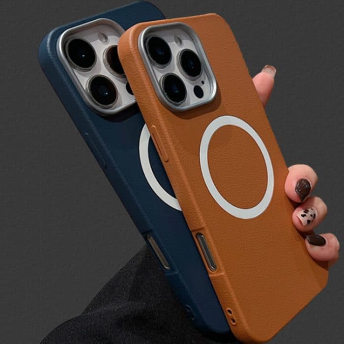 MagSafe-Telefonhülle mit vollständiger Abdeckung und Lederstrukturdesign, For iPhone 11 Pro, For iPhone X / XS, For iPhone XR – Bild 5