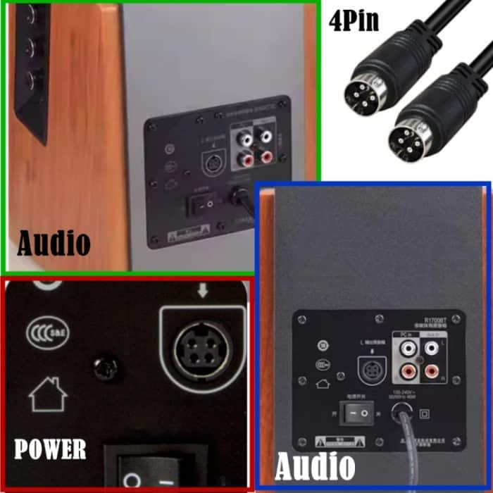 MD DIN 4-poliges AC/DC-Audio-Adapterkabel, Stecker auf Stecker, 0.5m, 1m, 1.5m, 3m, 5m – Bild 5