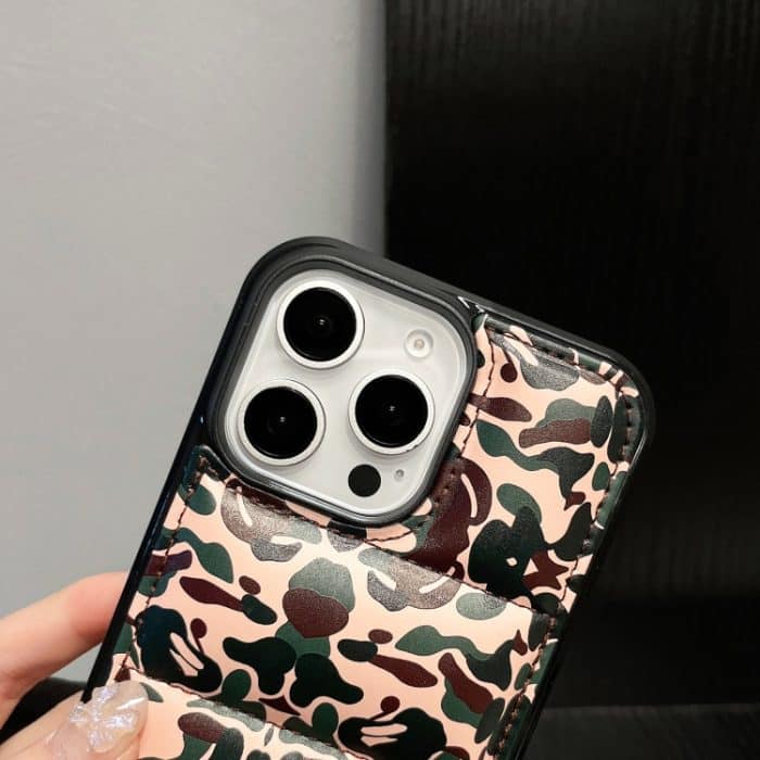 Camouflage-Eiderdaunen-Airbag-Telefonhülle, For iPhone 16 Pro Max, For iPhone 16 Pro, For iPhone 16 Plus, For iPhone 16, For iPhone 15 Pro Max, For iPhone 15 Pro – Bild 4