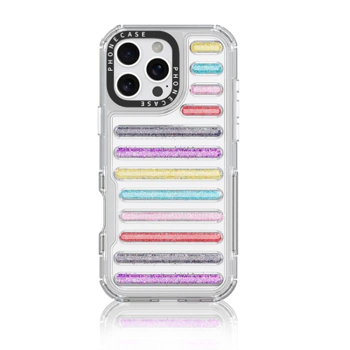 EDA007368101A.jpg Capsule Glitter TPU Hybrid PC Airbag-Telefonhülle, For iPhone 16 Pro Max, For iPhone 16 Pro, For iPhone 16 Plus, For iPhone 16 – Bild 1