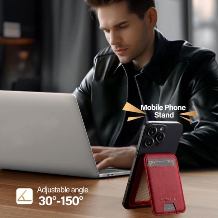 LC.IMEEKE 3-Karten MagSafe RFID Lederkartentasche – Bild 3