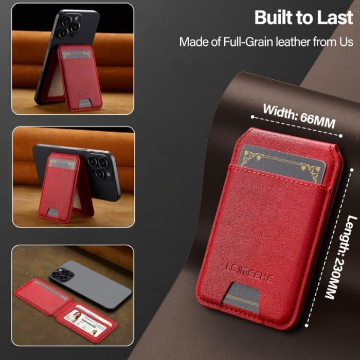 LC.IMEEKE 3-Karten MagSafe RFID Lederkartentasche – Bild 5