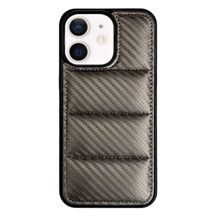 EDA007374503A.jpg Telefonhülle mit Daunenjacke und Kohlefaserstruktur, For iPhone 12, For iPhone 12 Pro Max, For iPhone 12 Pro, For iPhone 11 Pro Max, For iPhone 11 – Bild 1