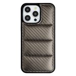 Telefonhülle mit Daunenjacke und Kohlefaserstruktur, For iPhone 16 Pro Max, For iPhone 16 Pro, For iPhone 16, For iPhone 15 Pro Max, For iPhone 15 Pro, For iPhone 15