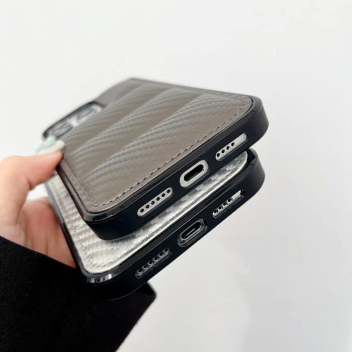 Telefonhülle mit Daunenjacke und Kohlefaserstruktur, For iPhone 14, For iPhone 14 Pro, For iPhone 14 Pro Max, For iPhone 13 Pro Max, For iPhone 13 Pro, For iPhone 13 – Bild 4