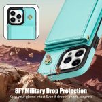 Dreifach gefaltete Handyhülle mit Kartenfach und langem Umhängeband, For iPhone 16 Pro Max, For iPhone 16 Pro, For iPhone 16 Plus, For iPhone 16 – Bild 5