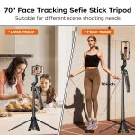 FUNSNAP A6 360 Grad Al Gimbal Selfie Stick Smart Face Tracking Integriertes Stativ, A6 – Bild 3