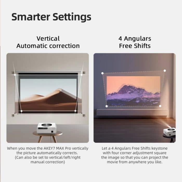 AUN AKEY7 MAX 1920x1080P HD Android LCD-Projektor, US Plug, UK Plug, EU Plug, AU Plug – Bild 10