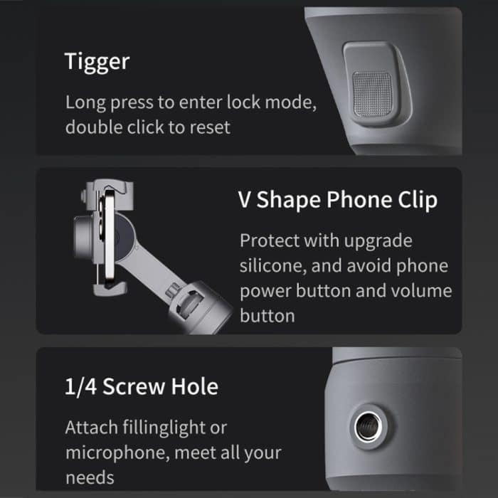 FUNSNAP Capture 5 Professioneller 3-Achsen-Hand-Gimbal-Telefon-Live-Stabilisator, Capture 5 Basic, Capture 5 Combo – Bild 5