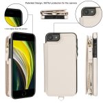 RFID-Telefonhülle aus Leder mit doppeltem Reißverschluss und kurzem Umhängeband, For iPhone SE 2022 / 2020 / 8, For iPhone 13 Pro Max, For iPhone 13 Pro – Bild 2