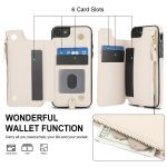 RFID-Telefonhülle aus Leder mit doppeltem Reißverschluss und kurzem Umhängeband, For iPhone SE 2022 / 2020 / 8, For iPhone 13 Pro Max, For iPhone 13 Pro – Bild 5