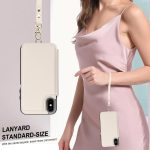 RFID-Telefonhülle aus Leder mit doppeltem Reißverschluss und kurzem Umhängeband, For iPhone X / XS, For iPhone XR, For iPhone XS Max – Bild 6