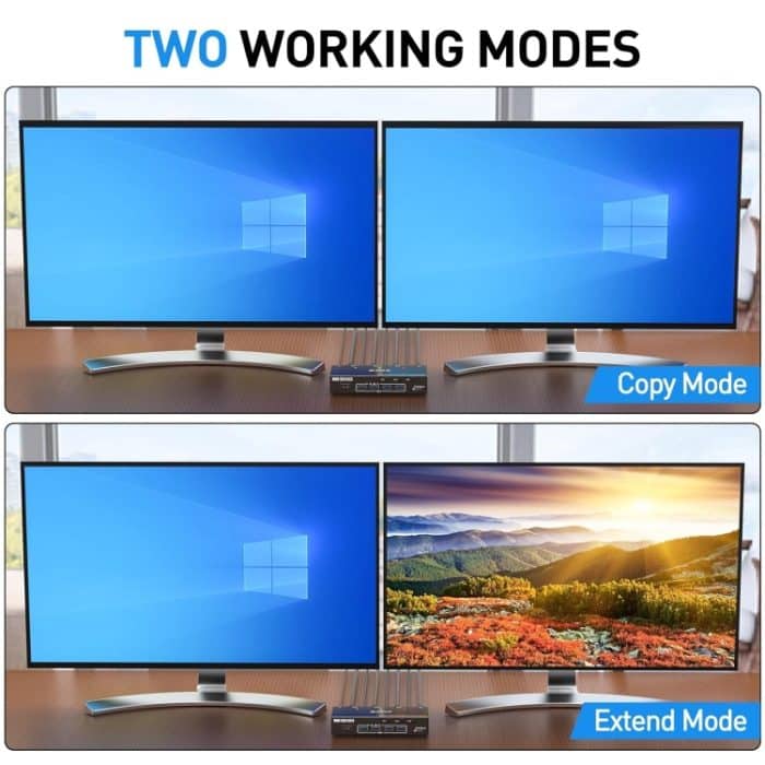 KC-KVM302AS 4K 60Hz USB3.0 / HDMI Dual-Monitor-KVM-Switch, US Plug, UK Plug, AU Plug – Bild 4