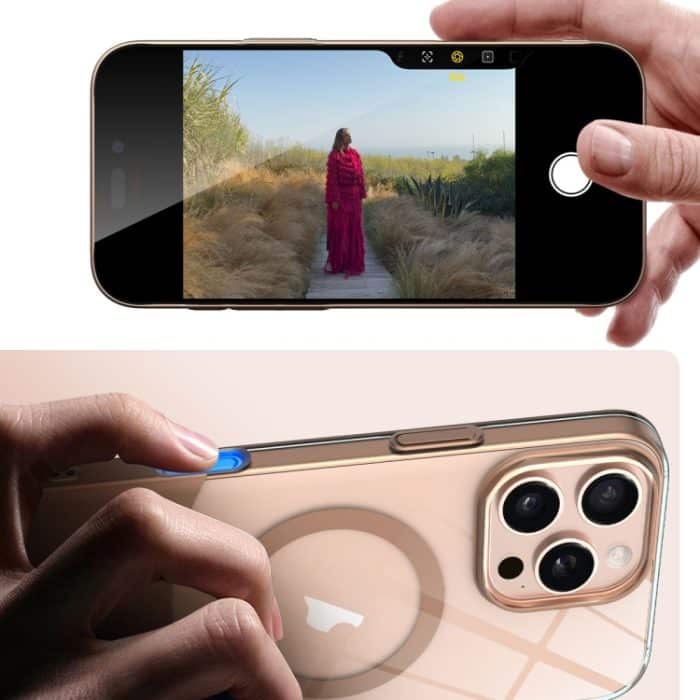 Schlanke, transparente MagSafe PC-Telefonhülle mit Farbkontrast, For iPhone 16 Pro Max, For iPhone 16 Pro, For iPhone 16 Plus – Bild 5