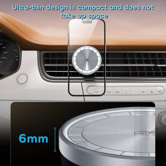 RBS PH19 Ultradünner magnetischer Auto-Lüftungsauslass-Telefonhalter – Bild 5