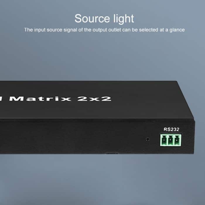 Measy MT4322 4K 30Hz 2 In 2 Out HDMI Matrix Switch unterstützt nahtloses Umschalten, EU Plug, US Plug, UK Plug, AU Plug – Bild 6