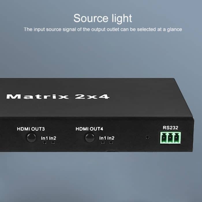 Measy MT4324 4K 30Hz 2 In 4 Out HDMI Matrix Switch unterstützt nahtloses Umschalten, EU Plug, US Plug, UK Plug, AU Plug – Bild 6