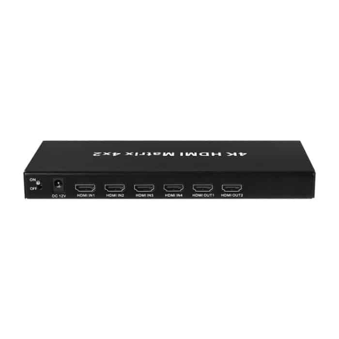 EDA007428001A.jpg Measy MT4342 4K 30Hz 4 In 2 Out HDMI Matrix Switch unterstützt nahtloses Umschalten, EU Plug, US Plug, UK Plug, AU Plug – Bild 1